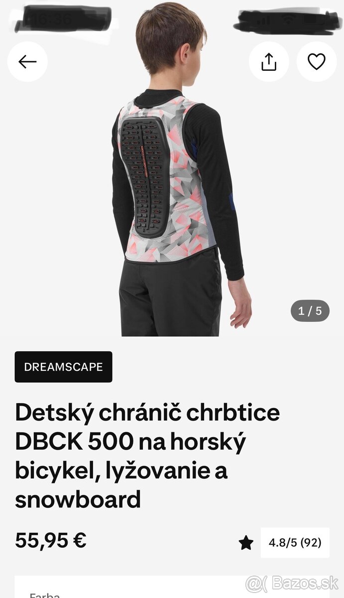 Predam detsky chranic chrbtice Decathlon Dreamscape