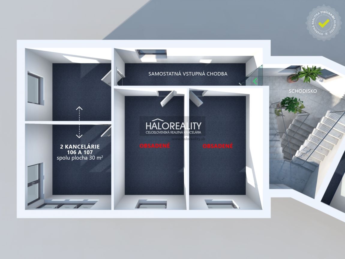 HALO reality - Prenájom, kancelársky priestor Bratislava Lam