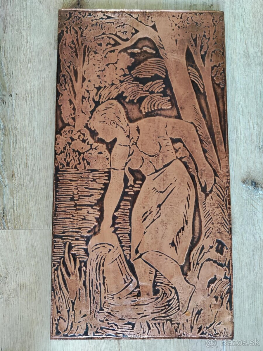 Medeny obraz kuparitaulu ludovy art deco