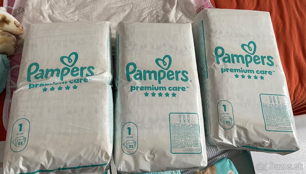 Plienky- pampers premium care 1