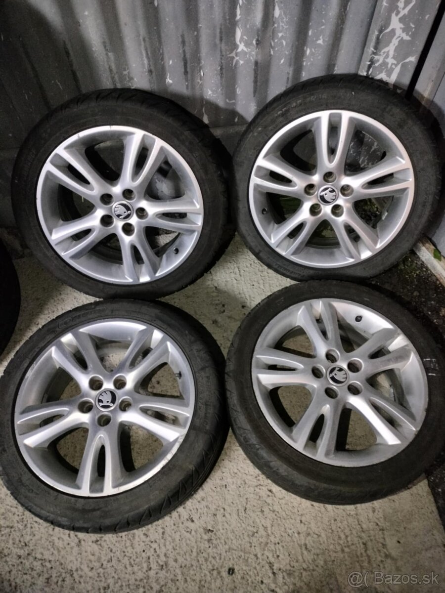 4ks alu disky orig. Skoda 5x100 r16 205/45 r16