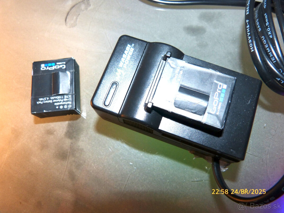 gopro 3+ silver black nabijacka s 2x bateriamy