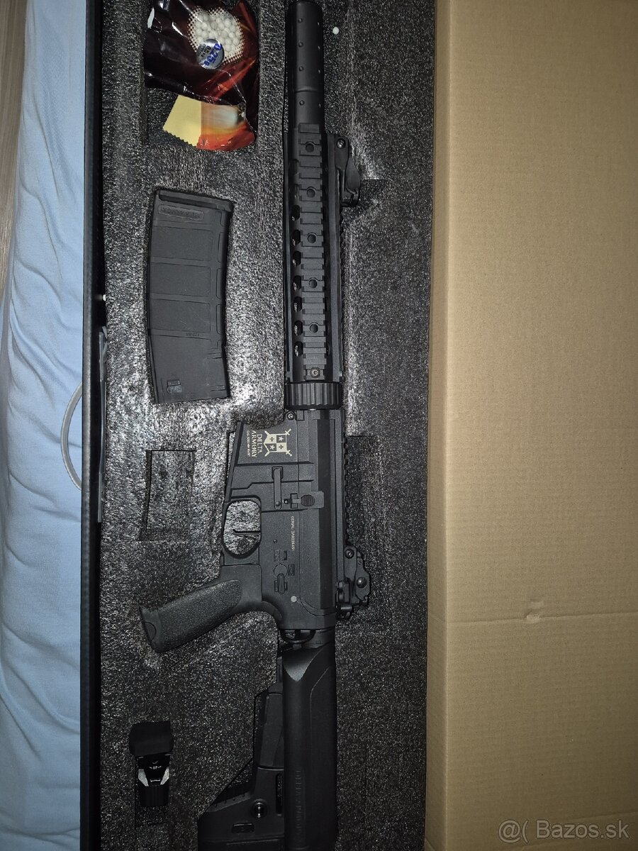 Delta armory M4 AR15 SilentOps9 " Charlie + SQUARE red dot