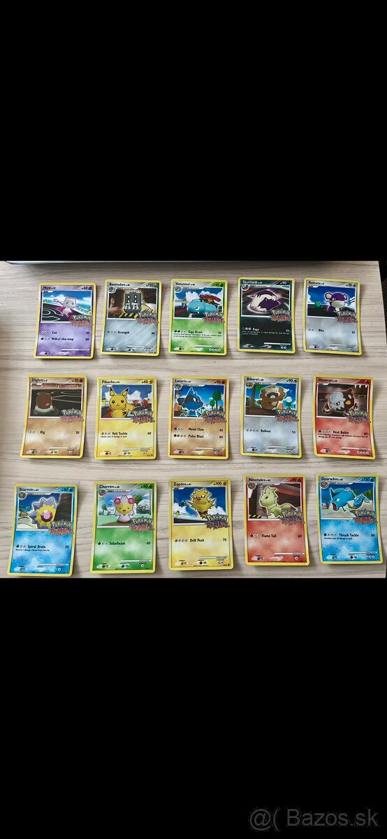 Pokémon Rumble karty – originálna edícia 2009 (15 ks)