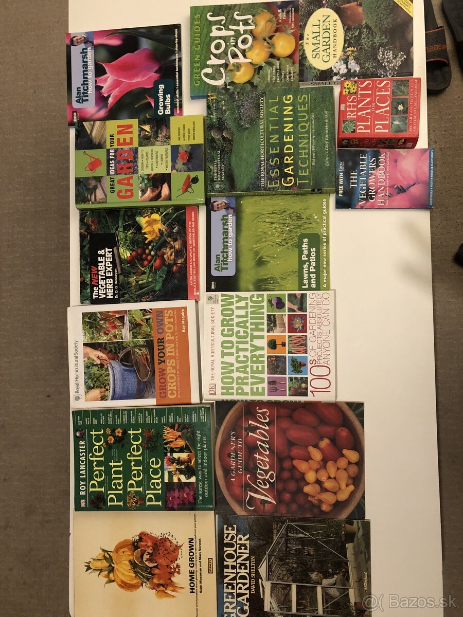 Výber kníh o pestovaní zeleniny v anglickom jazyku