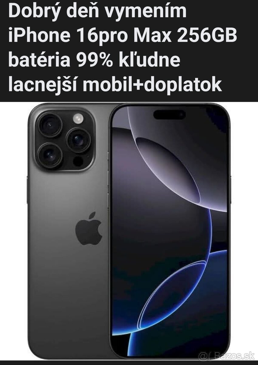 iPhone 16Pro Max 256GB 99%bateria