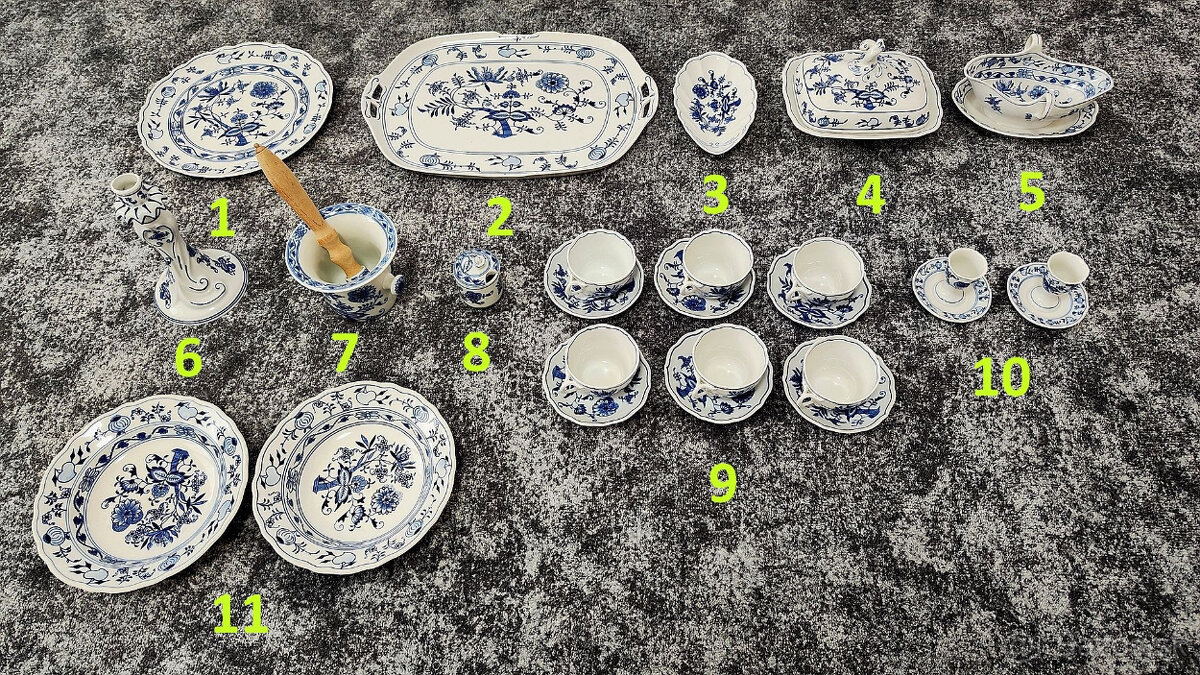 Originálny cibuľový porcelán