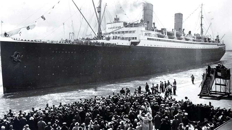 SS Columbus (1925) jedalny a napojovy list