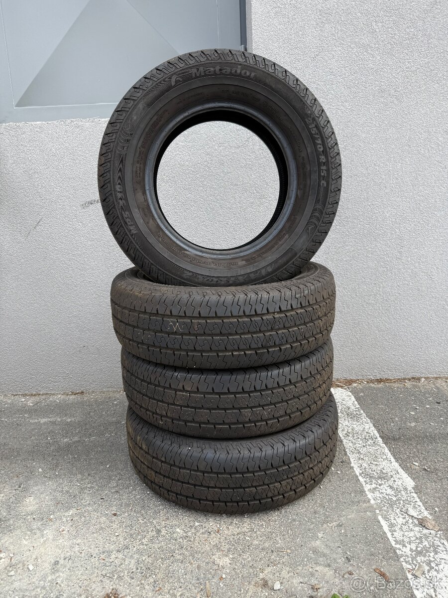 4ks letné pneumatiky 215/70 R15C DOT0222 - 8-10mm