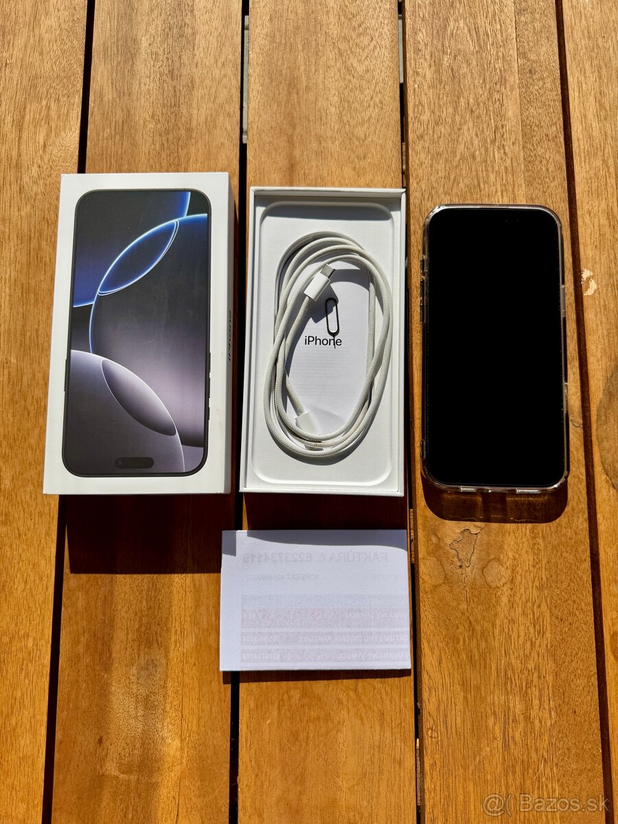 Predám Apple iPhone 16 Pro Max 256gb Black Titanium-TOP stav