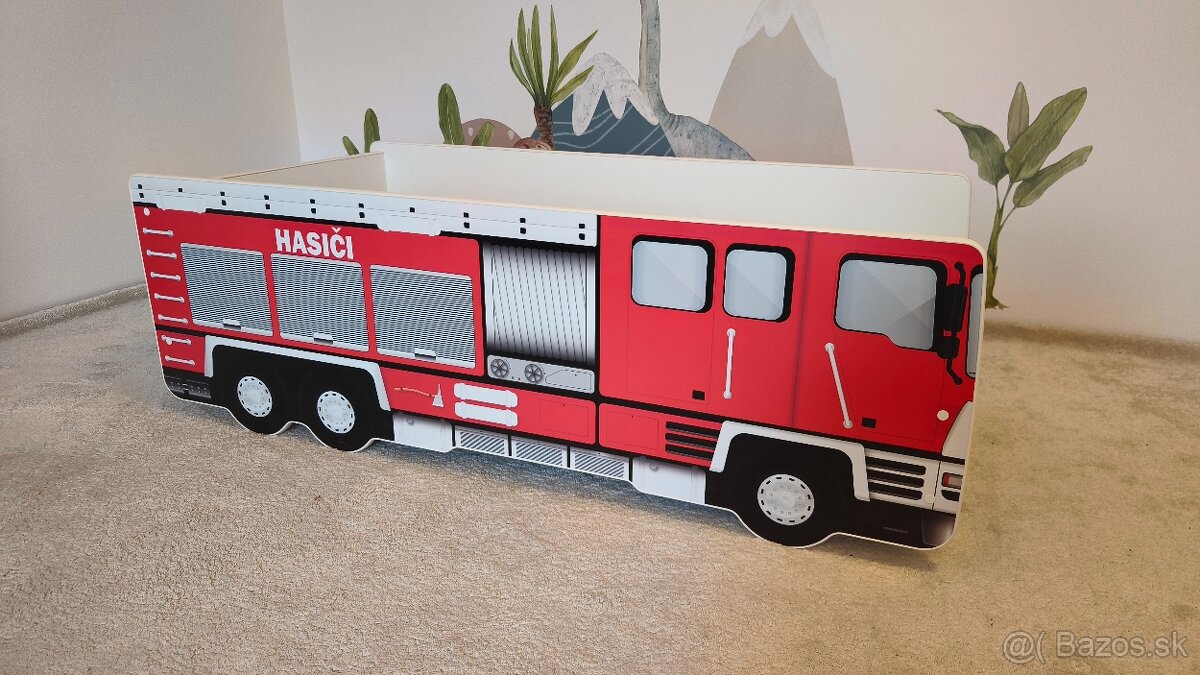 Postieľka s motívom Hasiči - 140 cm x 70 cm