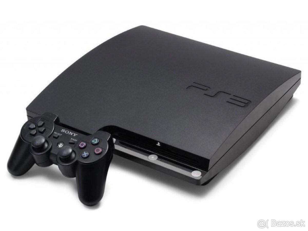 Sony PS 3 Slim 320 GB + 2 joystick + 12 orig. hier