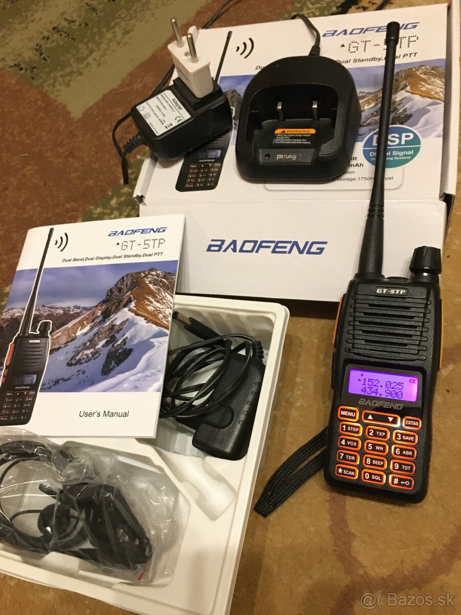 Predám výkonnú 3,5W UHF 2-pás. vysielaciu stanicu Baofeng