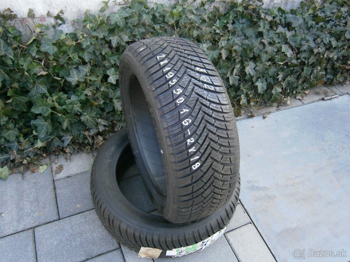Predám 2x celoročné nové pneu KLEBER 195/50 R16 88V