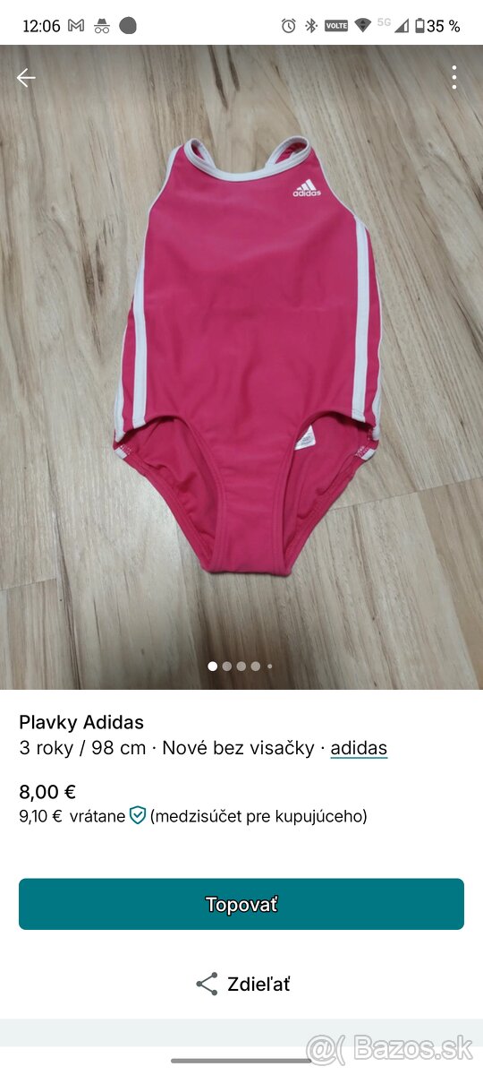 Detské plavky Adidas