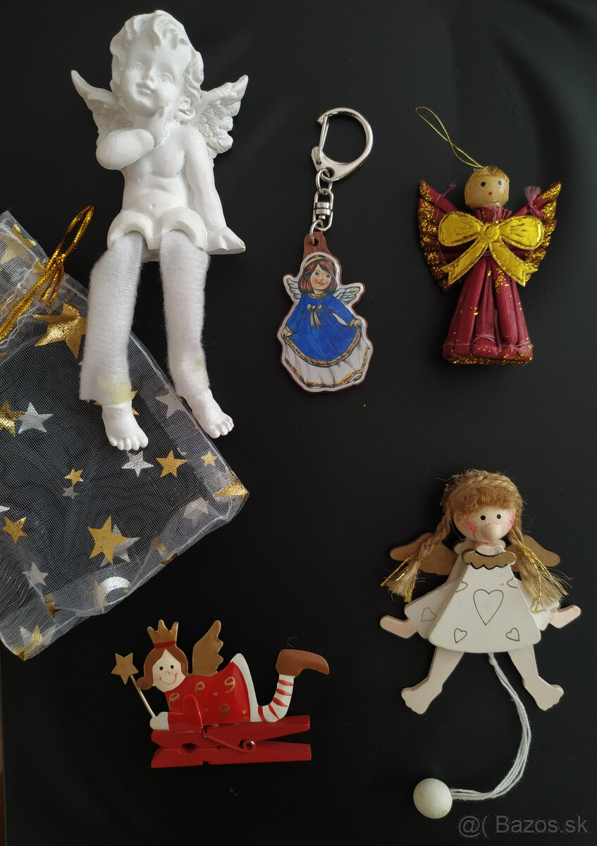 Anjelik- prívesky, dekorácie_NOVÉ_0,50-2,00e