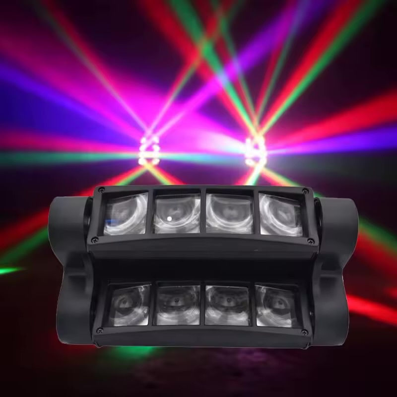 LED SPIDER 2ks 8x3w RGBW DMX nové