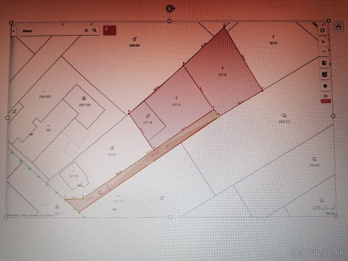 Predáme Stavebný pozemok v Klasove 854m2