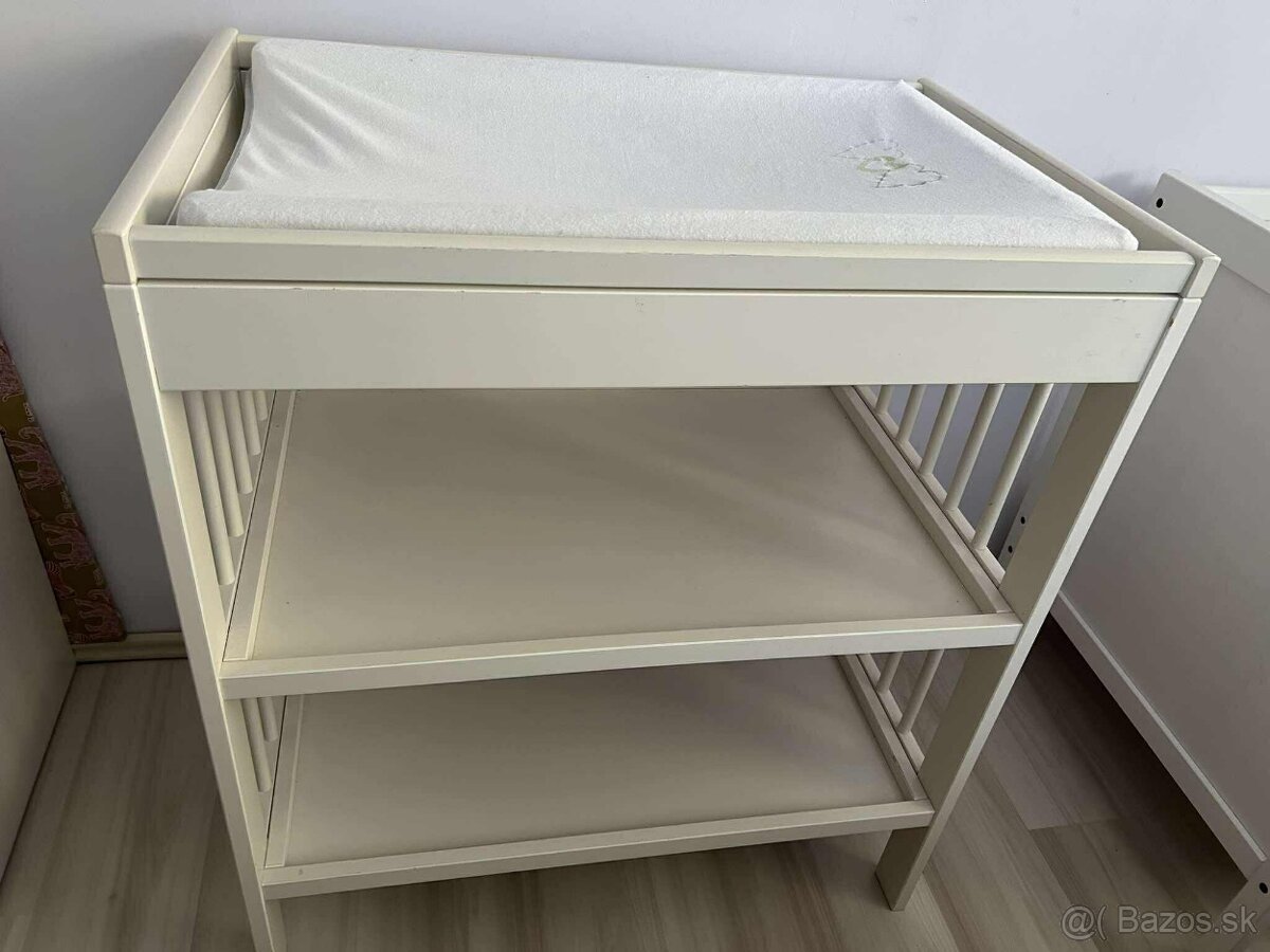 Prebaľovací stôl, farba: biela, IKEA model: GULLIVER