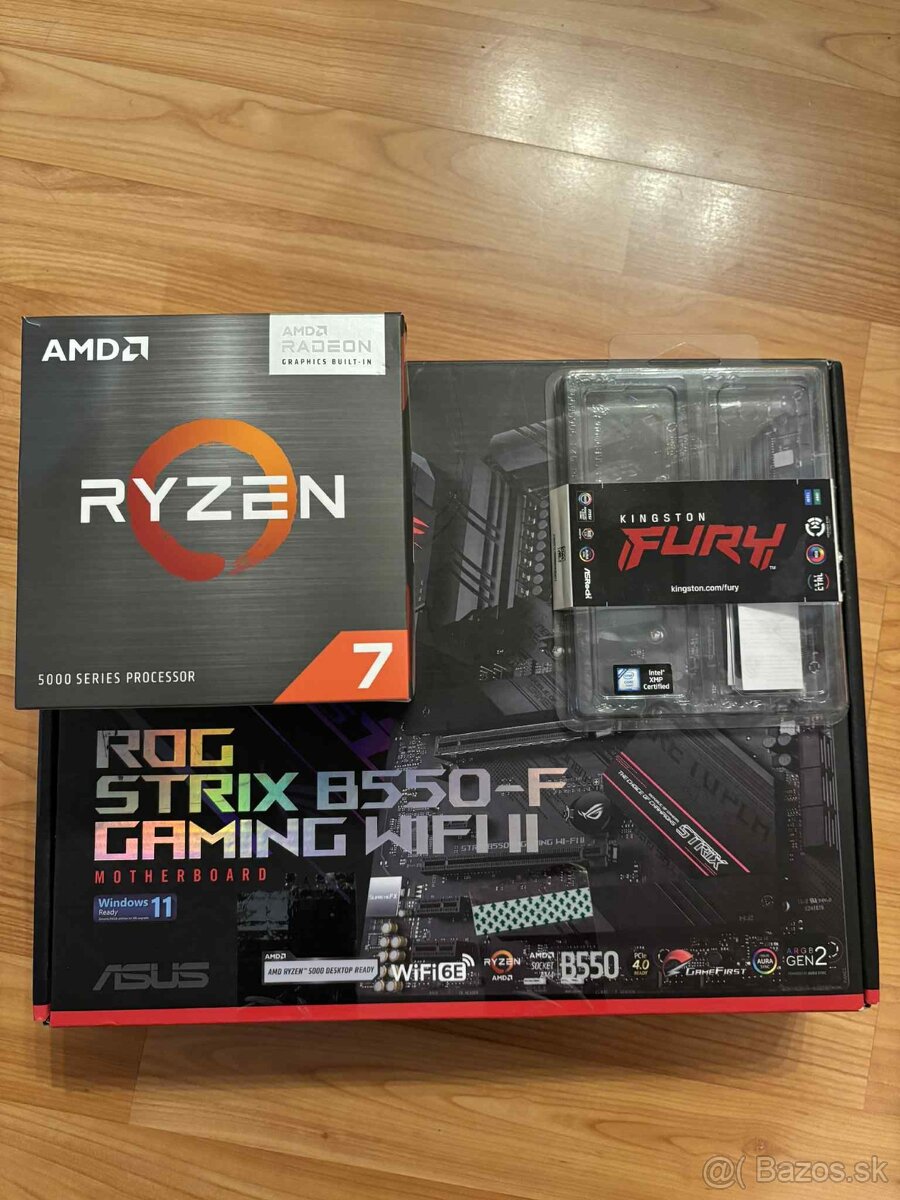 Predám Procesor RYZEN 7, matičnú dosku ASUS, zdroj FOCUS-750