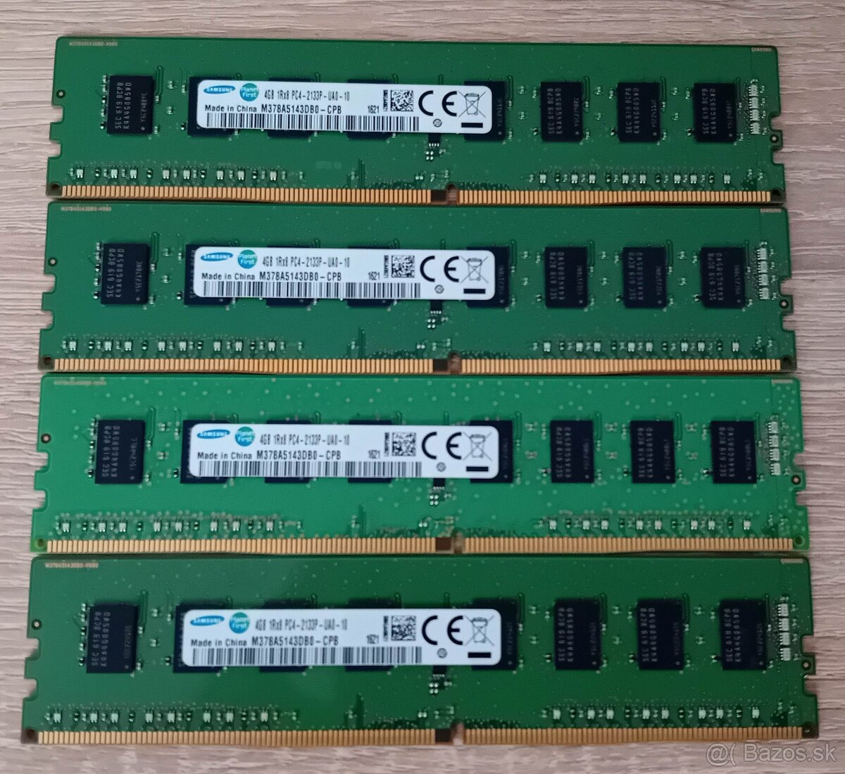 SAMSUNG DDR4 4GB 1Rx8 PC4-2133P-UA0-10 (4ks)