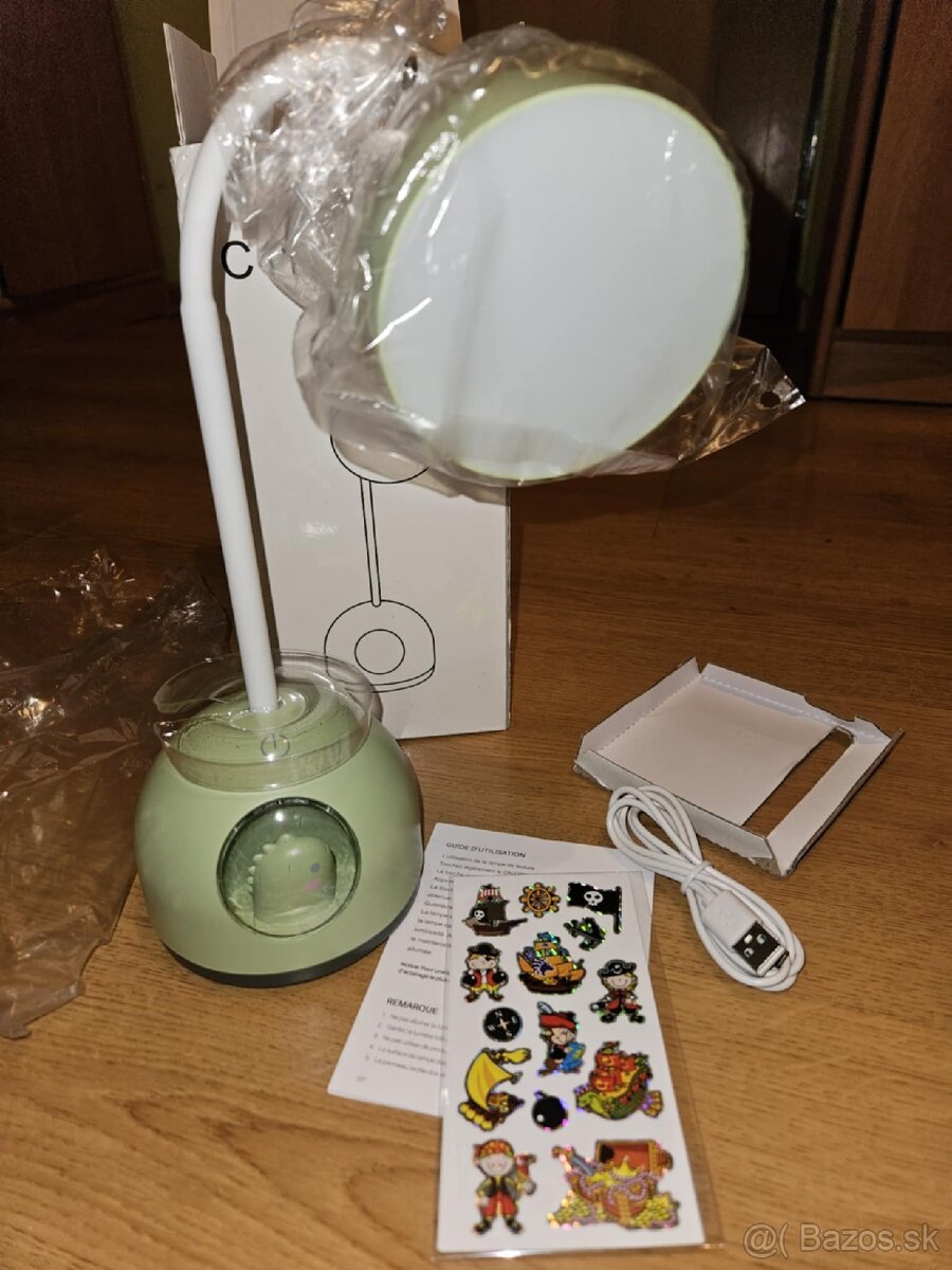 💡 Nabíjateľná Stolová LED Lampa Dino – 4 Funkcie, 360°