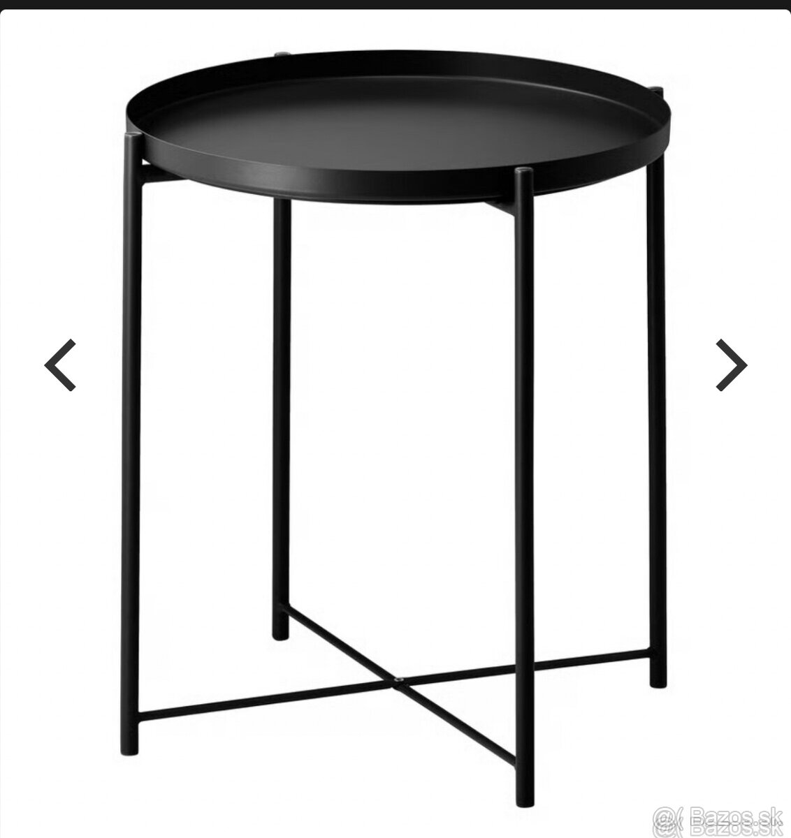 Predam stoliky Ikea GLADOM Stolík spodnosom,čierna, 45x53 cm