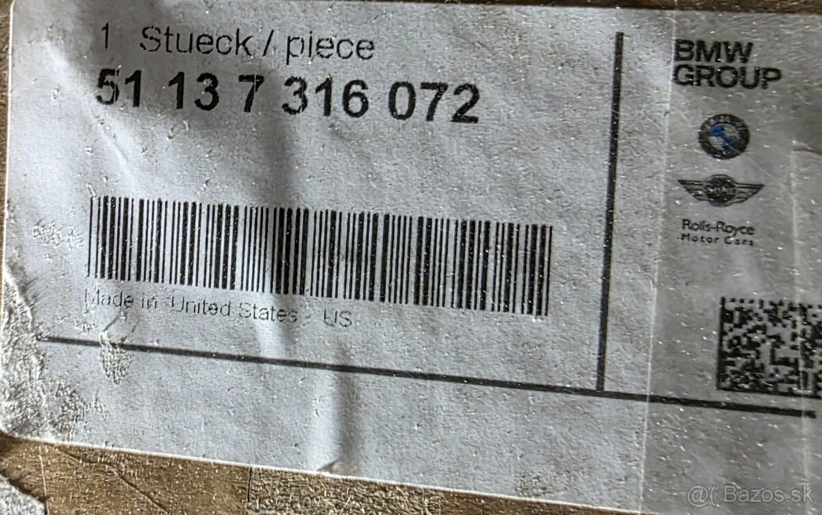 Ladvinka BME X5 , X6 F16 51137316072