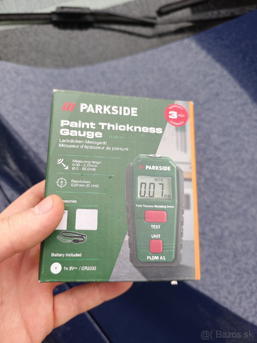 Merač hrúbky laku parkside