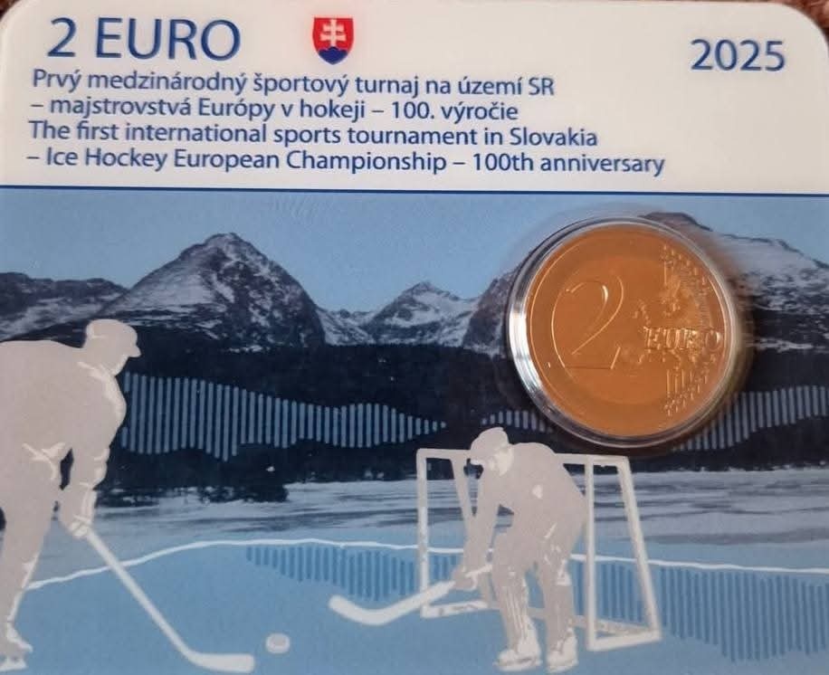Slovensko 2025 Hokej coincard / karta 2 euro