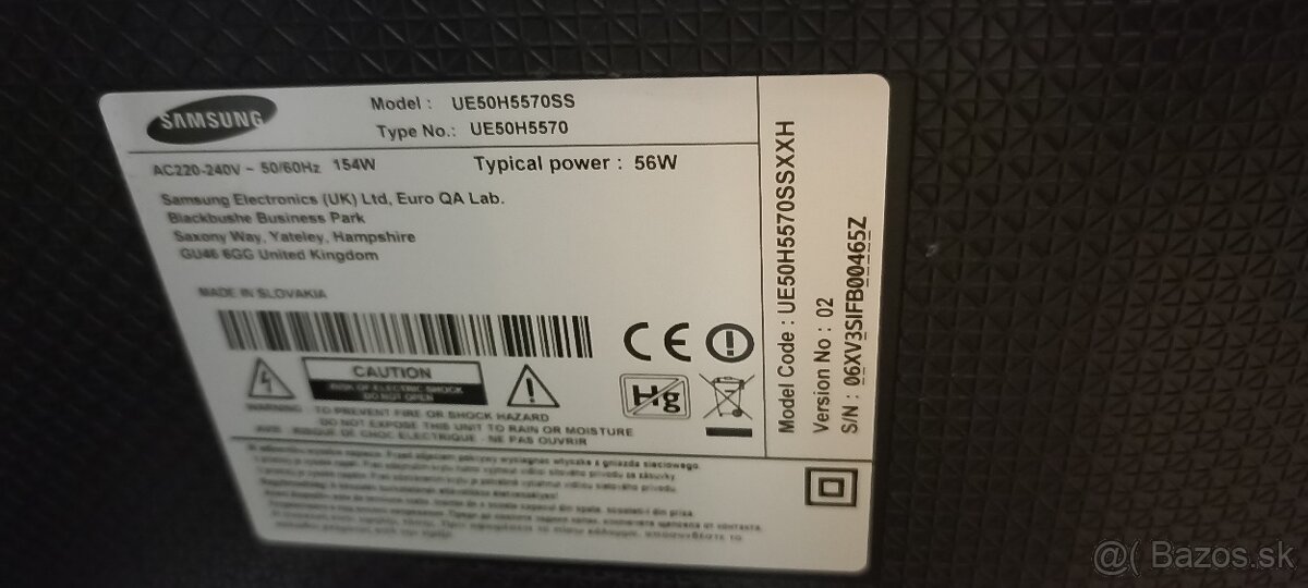 Predam pokazeny TV Samsung UE50H5570