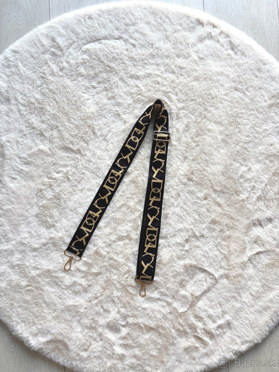 Popruh na kabelku blk/gold