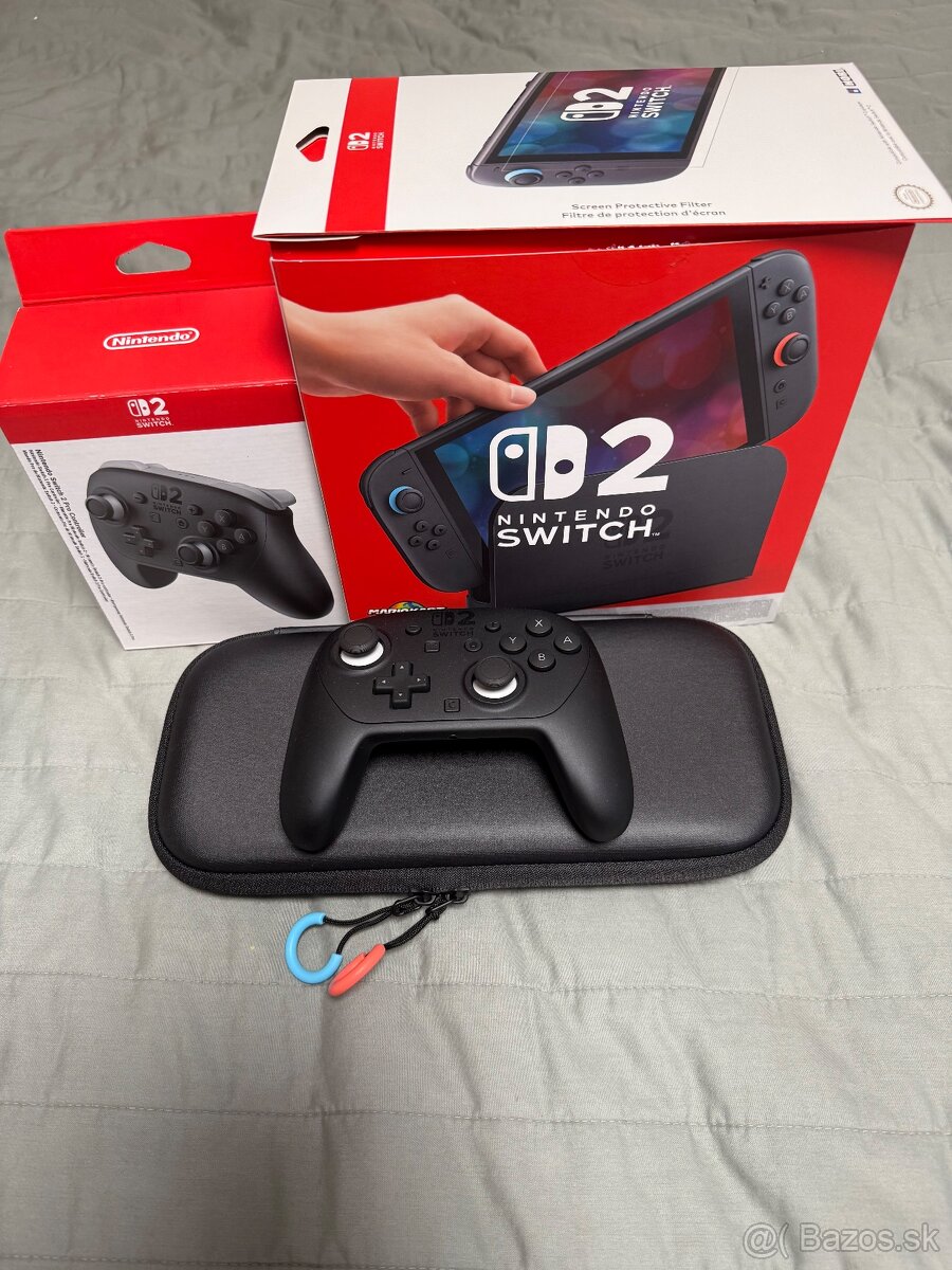 Nintendo switch 2 + Pro controller 2 + dalšie Joy-Con + účet
