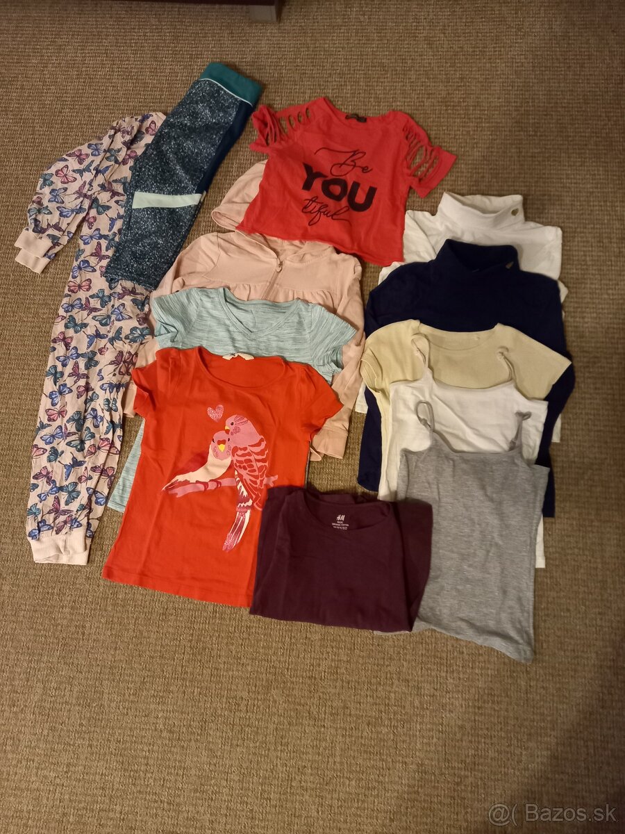 Dievčenské oblečenie veľ. 128 - BALÍK 12 ks