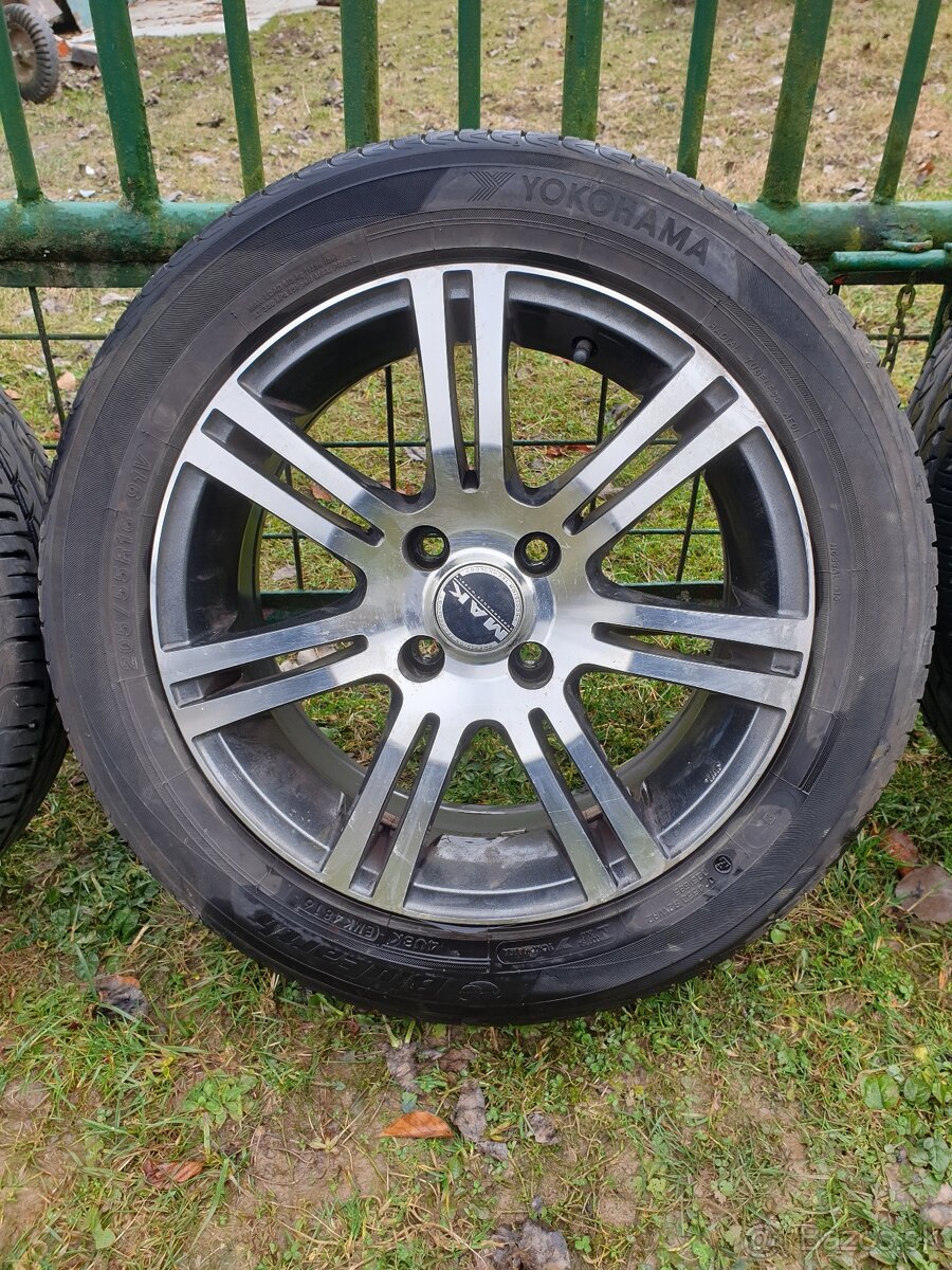 Predám disky (Elektróny) s letnými pneumatikami 205/55/R16