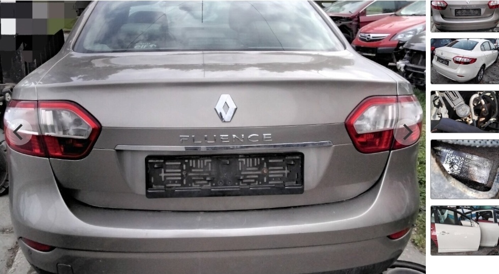 Renault Fluence 1.5 dCi 2012 predám MOTOR K9KG8, DVERE