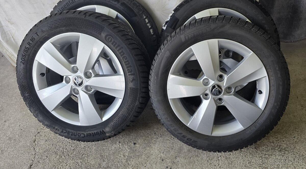5x112,r16-Škoda-6J,et48,205-55-Continental-3824-6mm