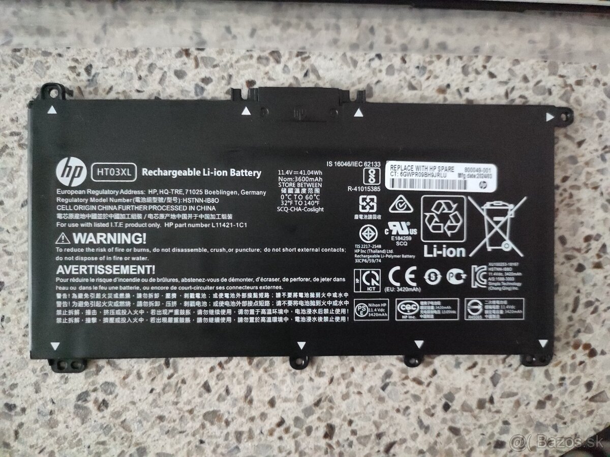 Bateria HP XT03XL