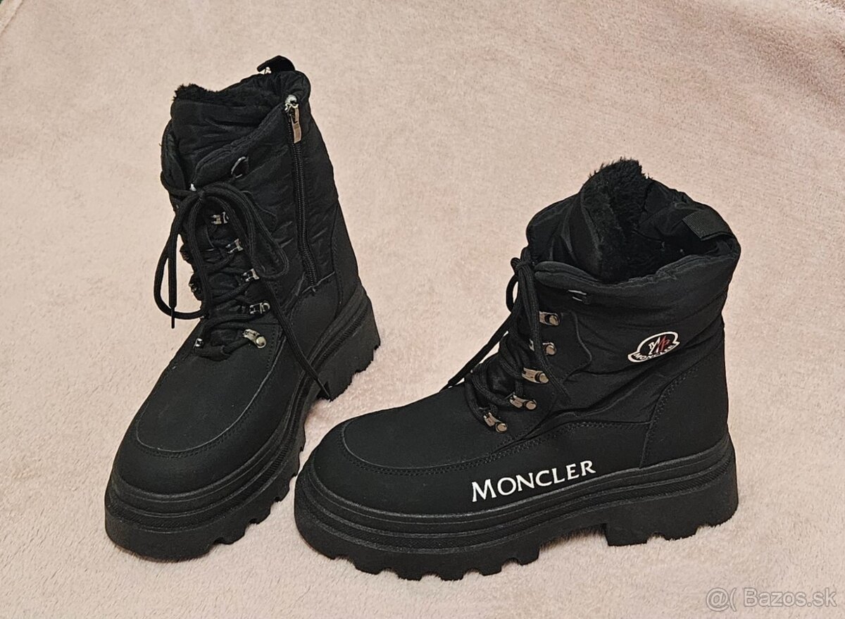 Predám pánske čierne čižmy Moncler