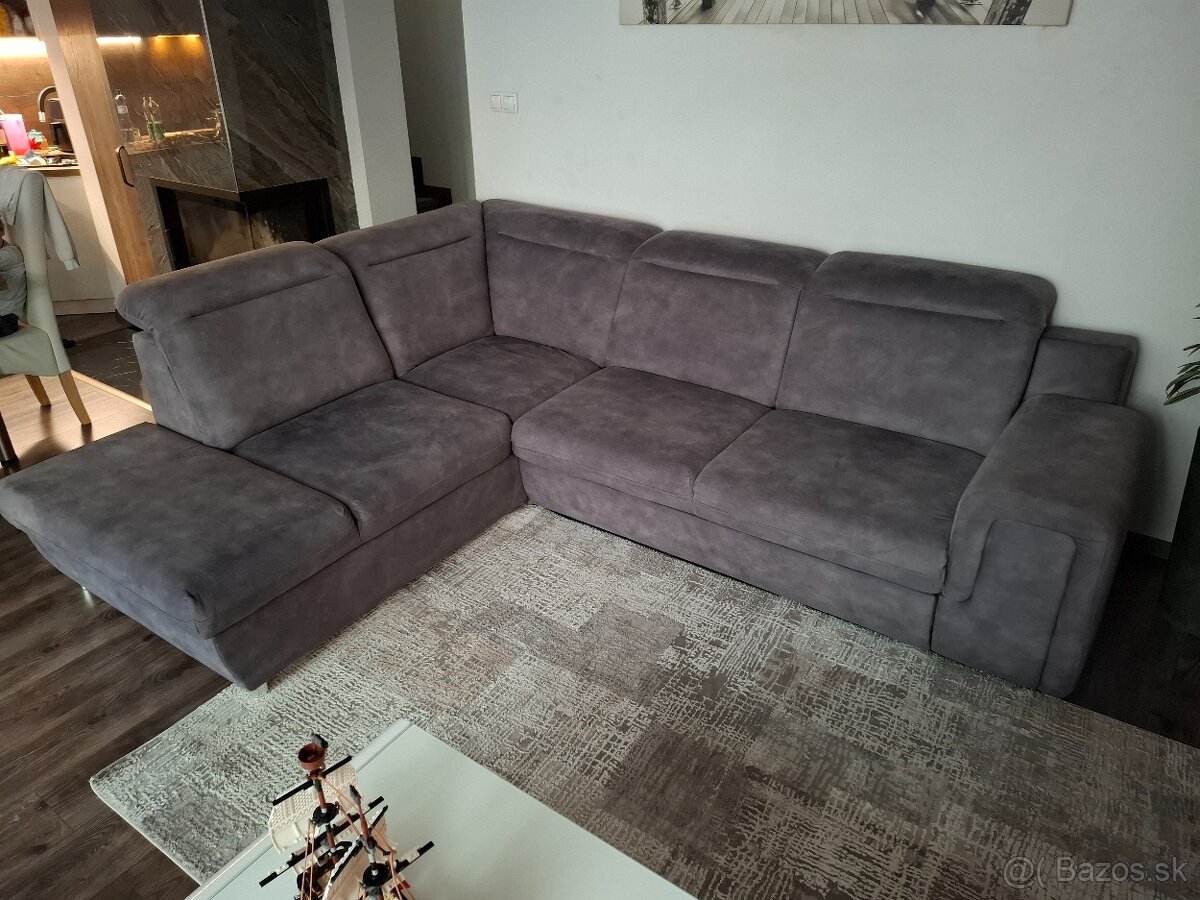 Rohová sedačka šedá