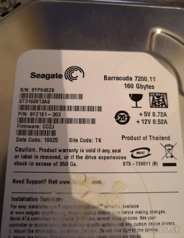 HDD seagate + samsung mechanika