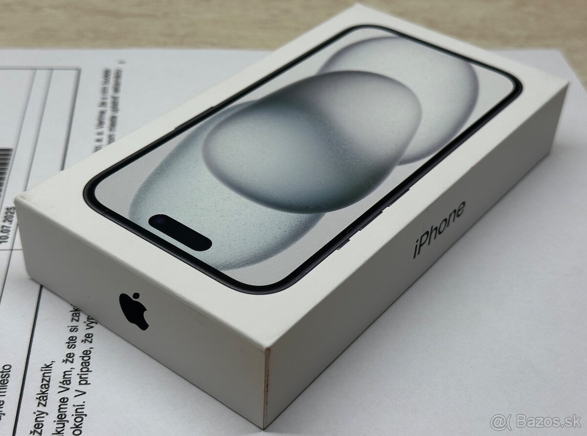 iPhone 15 128GB Black (nový, zabalený)