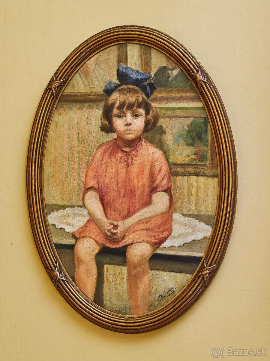 Portrét dievčatka – E. Walraven, 1924