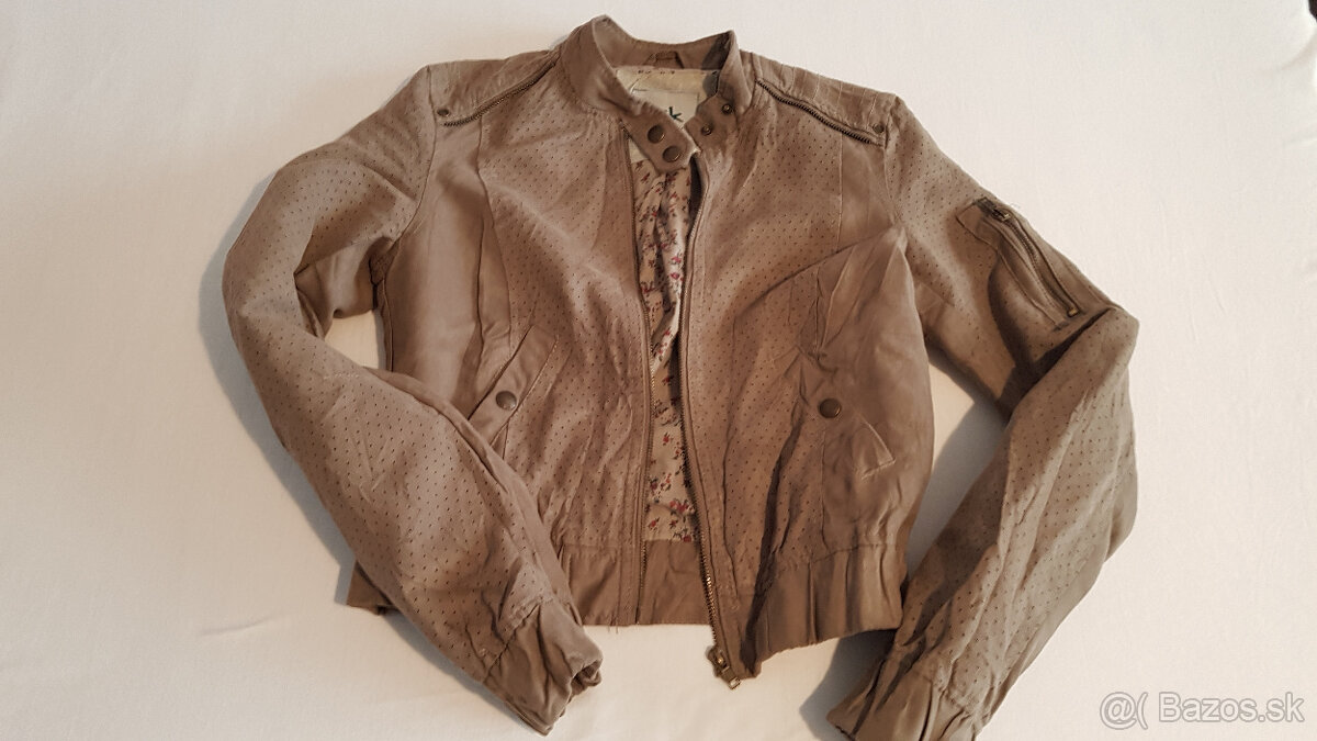 Dámska prechodná bunda Bershka+2 šále,velk.S - TOP stav