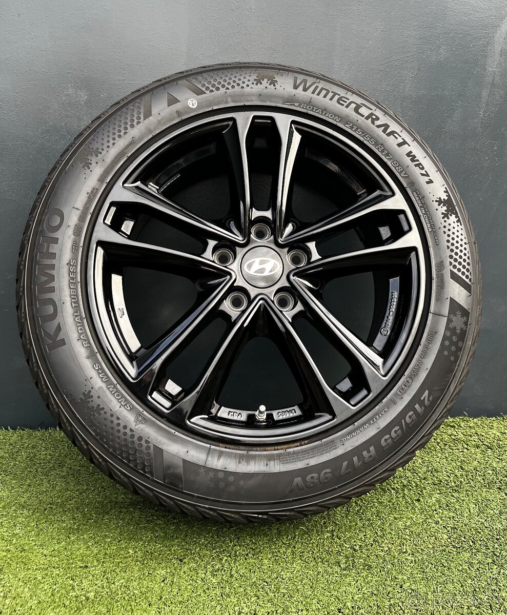 Alu kola Hyundai, Kia 215/55/17 zimní 100% stav
