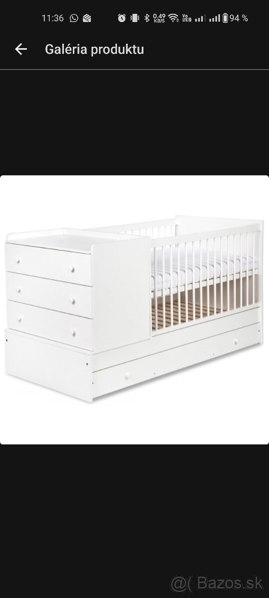 Rastúca detská postieľka + matrace