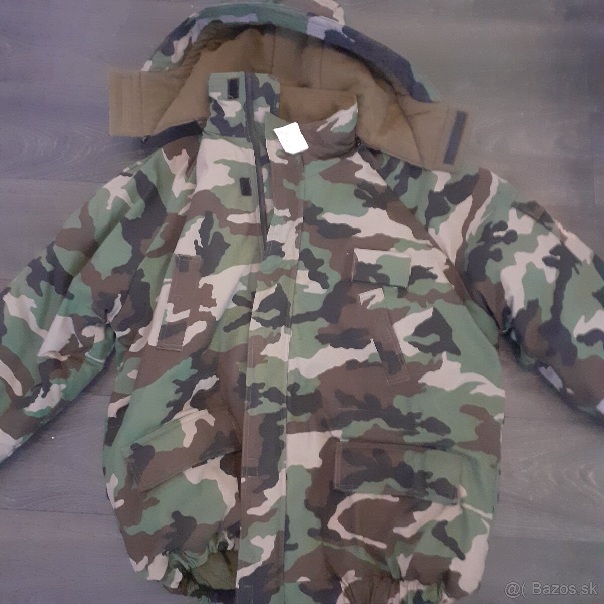 vojenská zimná bunda vzor les velkosť 50