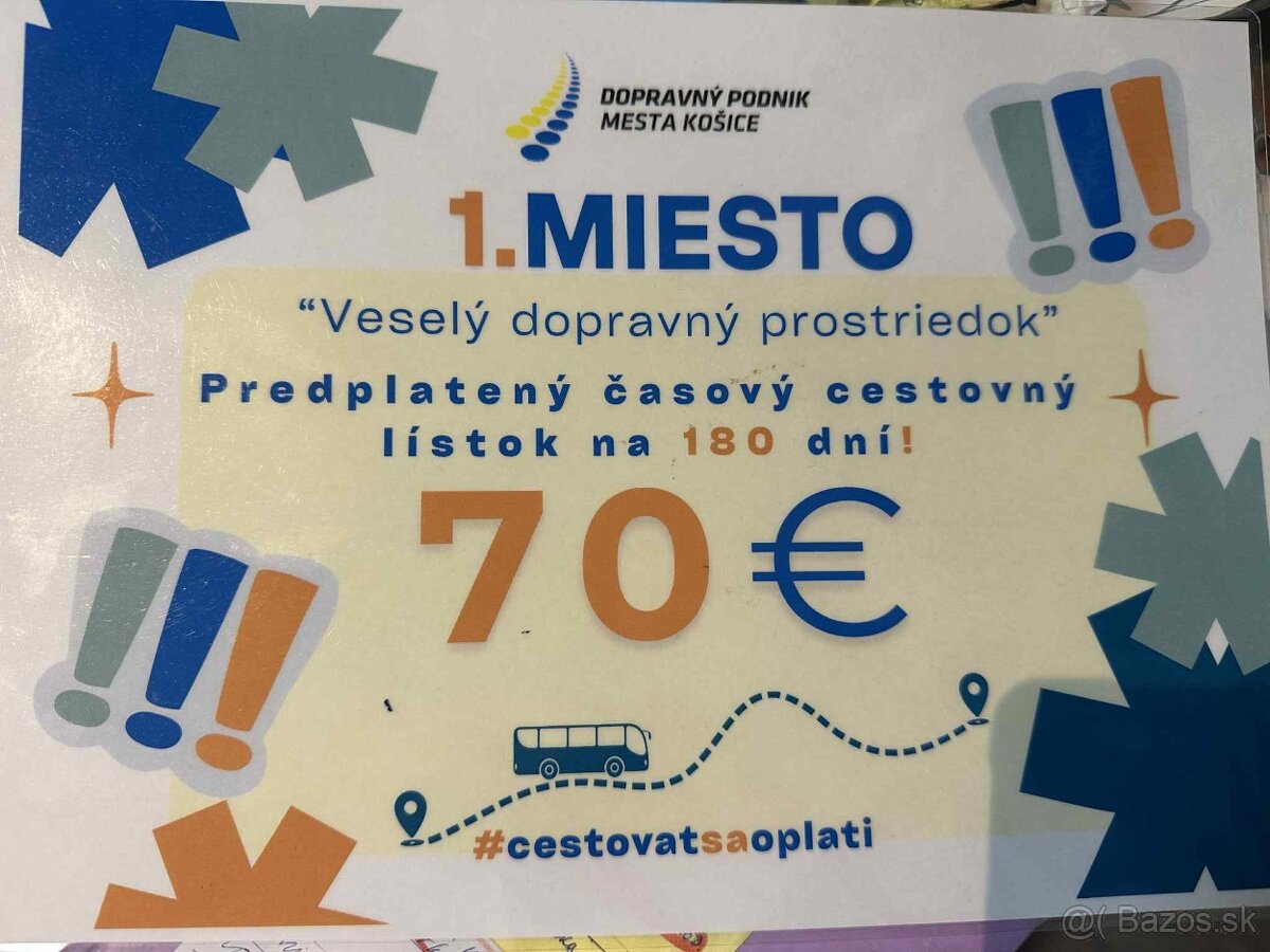 predplatený cestovný lístok pre dieťa v ramci KE na 180 dni