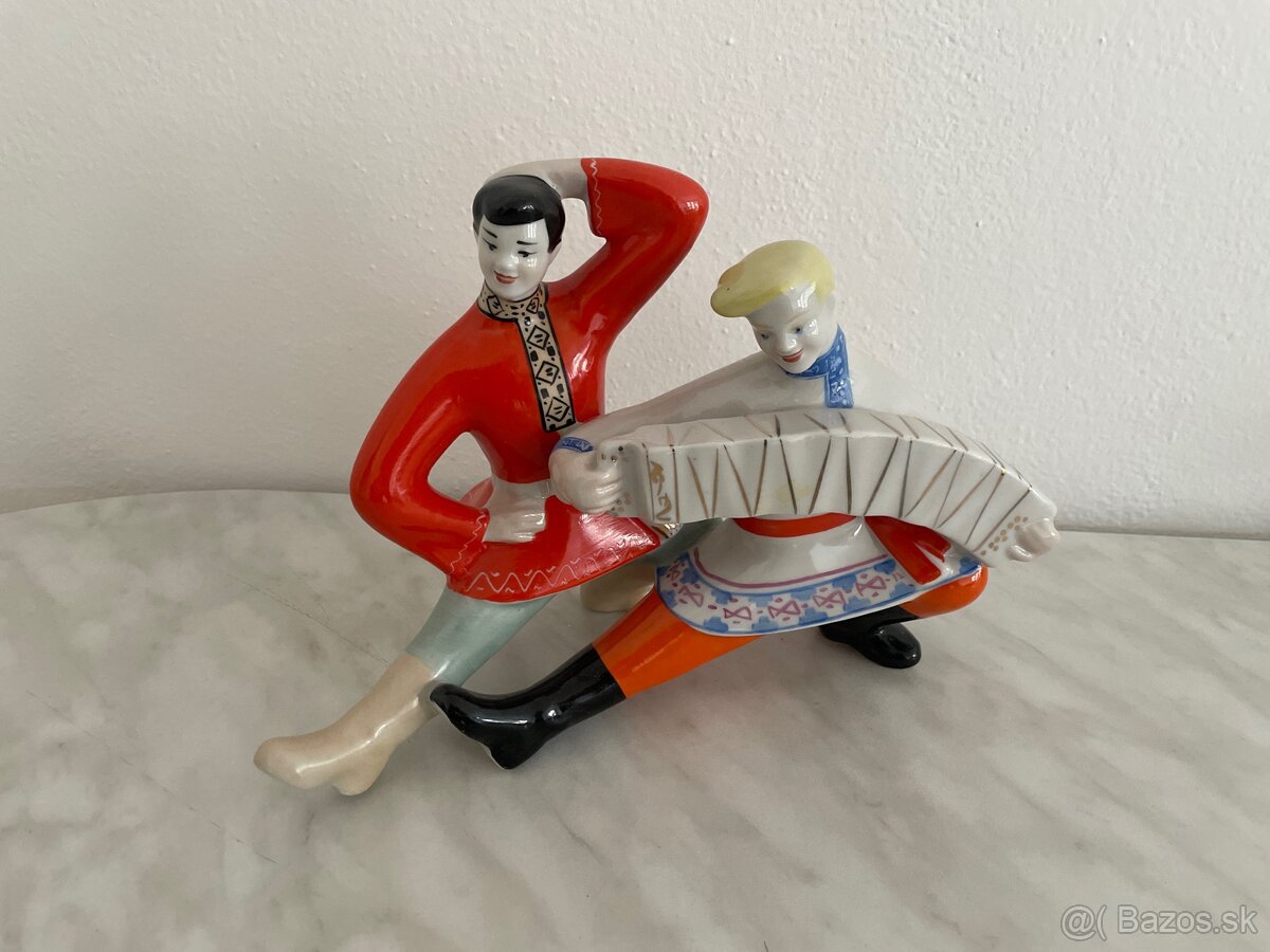 Porcelánová soška tanečníkov – Made in USSR