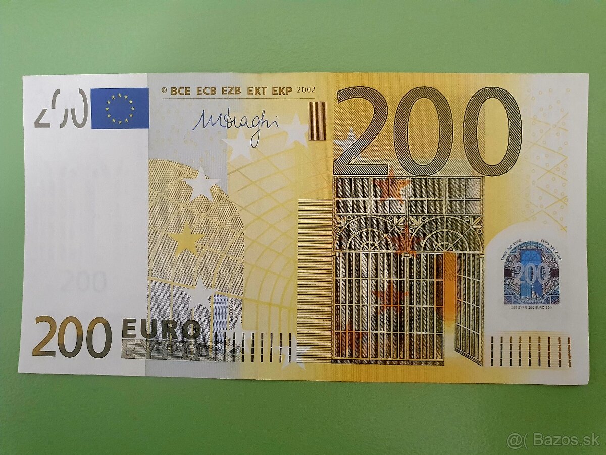✅️ Bankovka 200€ EF/XF (mimoriadne pekná)